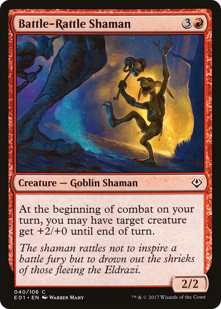 Battle-Rattle Shaman (E01-040) - Archenemy: Nicol Bolas - Premium MTG Single from Wizards of the Coast - Just $0.08! Shop now at Game Crave Tournament Store