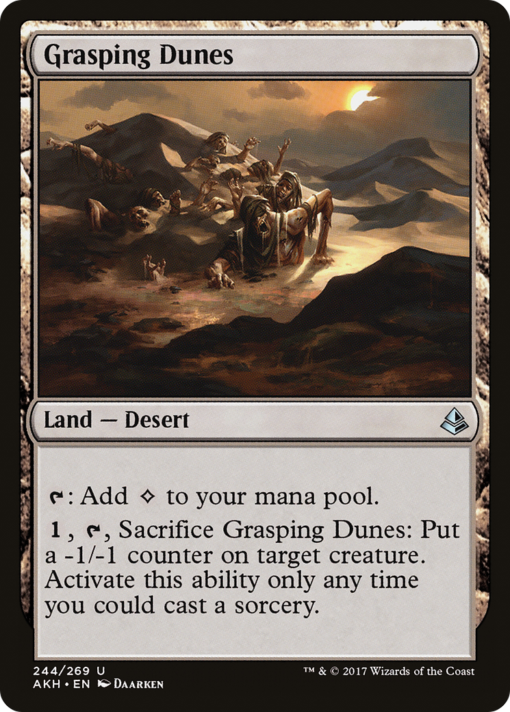 Grasping Dunes (AKH-244) - Amonkhet Foil - Premium MTG Single from Wizards of the Coast - Just $0.98! Shop now at Game Crave Tournament Store