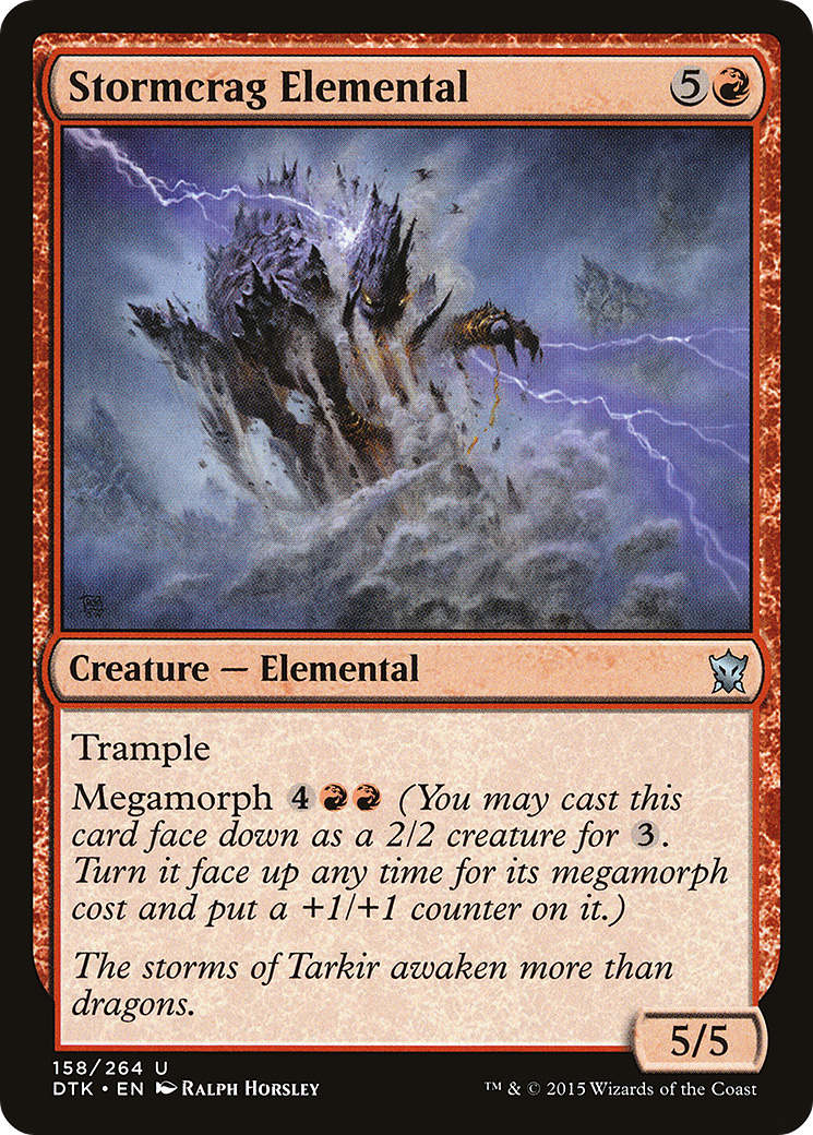 Stormcrag Elemental (DTK-158) - Dragons of Tarkir Foil - Premium MTG Single from Wizards of the Coast - Just $0.08! Shop now at Game Crave Tournament Store