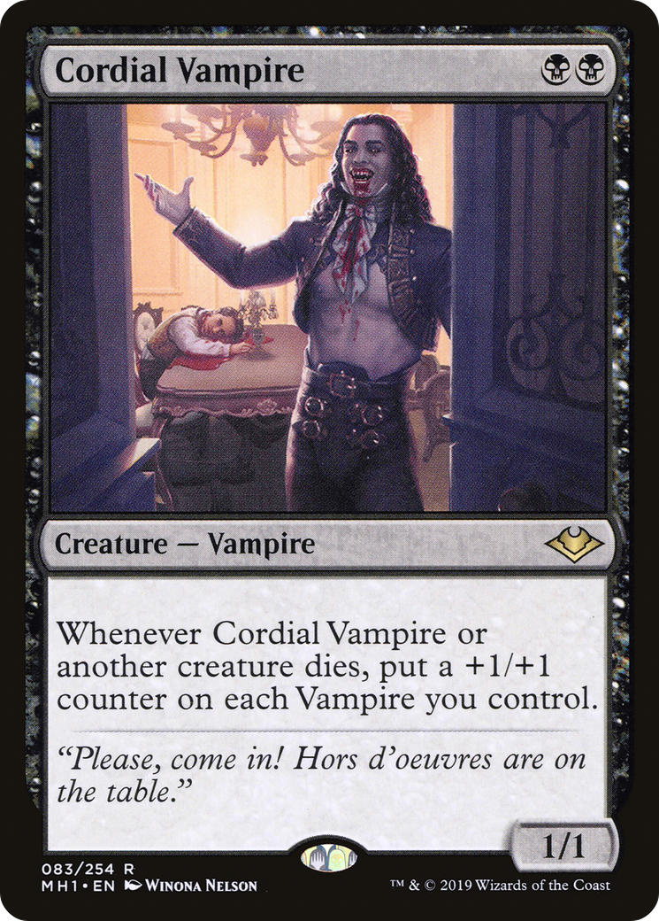 Cordial Vampire (MH1-083) - Modern Horizons - Premium MTG Single from Wizards of the Coast - Just $0.29! Shop now at Game Crave Tournament Store