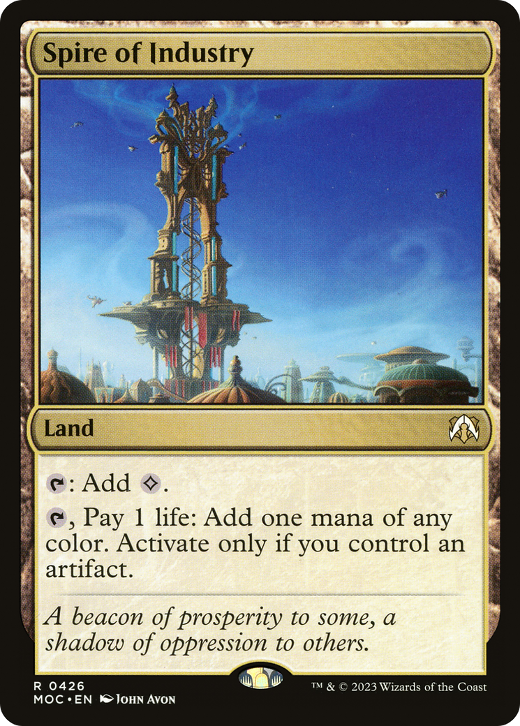 Spire of Industry (MOC-426) - March of the Machine Commander - Premium MTG Single from Wizards of the Coast - Just $0.08! Shop now at Game Crave Tournament Store