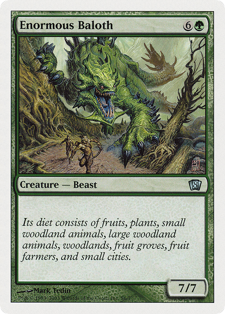 Enormous Baloth (8ED-0S6) - Eighth Edition - Premium MTG Single from Wizards of the Coast - Just $0.08! Shop now at Game Crave Tournament Store