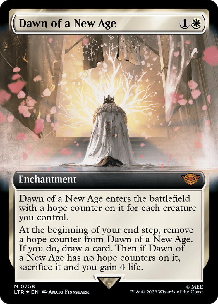 Dawn of a New Age (LTR-758) - The Lord of the Rings: Tales of Middle-earth: (Extended Art) Foil - Premium MTG Single from Wizards of the Coast - Just $1.07! Shop now at Game Crave Tournament Store