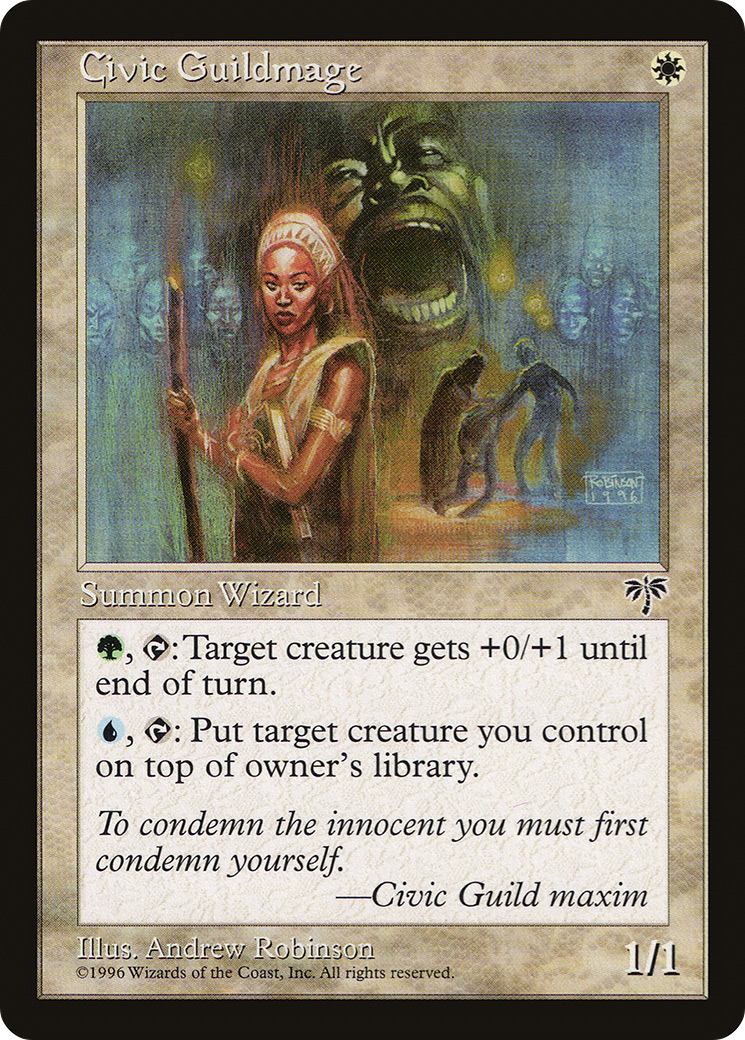 Civic Guildmage (MIR-007) - Mirage - Premium MTG Single from Wizards of the Coast - Just $0.08! Shop now at Game Crave Tournament Store