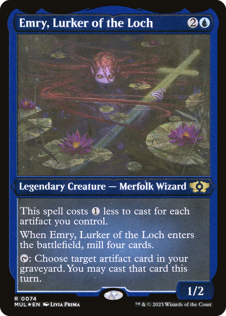 Emry, Lurker of the Loch (MUL-074) - Multiverse Legends Etched Foil - Premium MTG Single from Wizards of the Coast - Just $1.89! Shop now at Game Crave Tournament Store