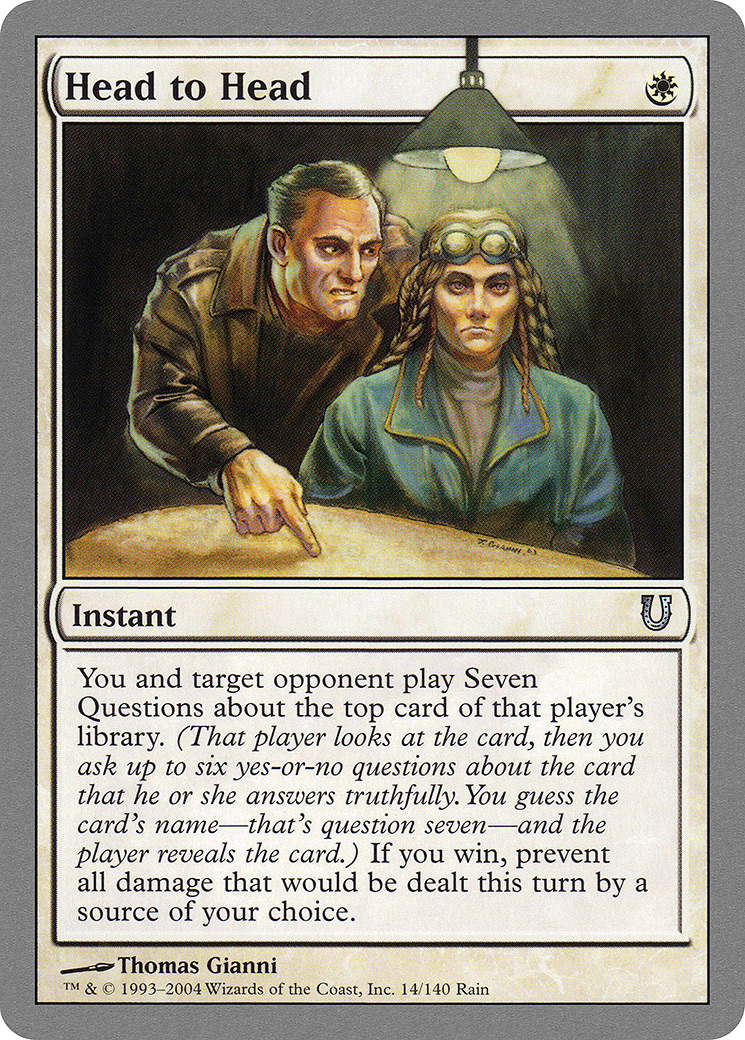 Head to Head (UNH-014) - Unhinged Foil - Premium MTG Single from Wizards of the Coast - Just $0.48! Shop now at Game Crave Tournament Store