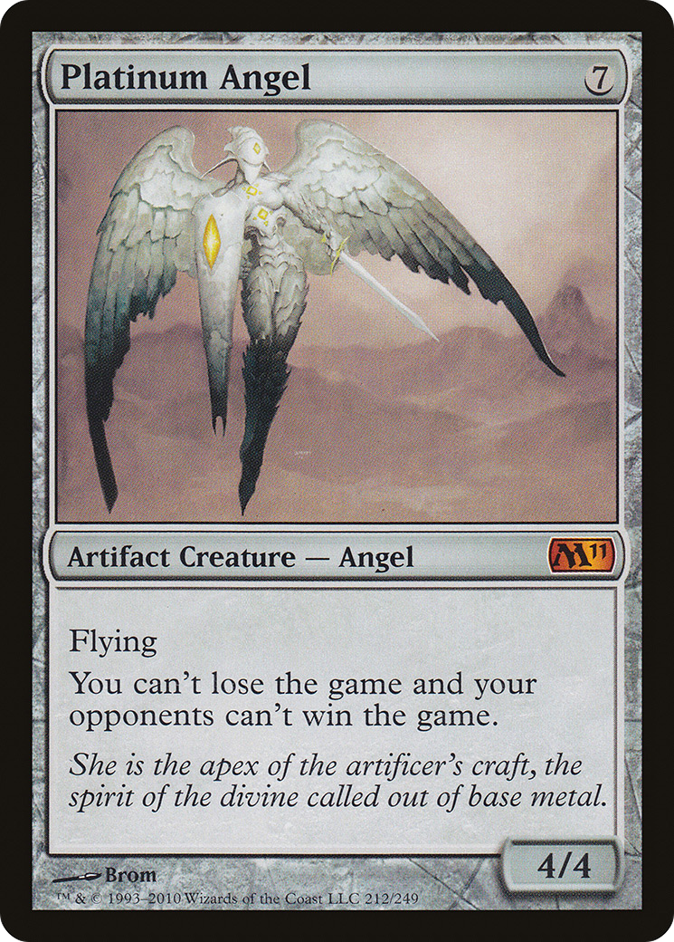 Platinum Angel (M11-212) - Magic 2011 - Premium MTG Single from Wizards of the Coast - Just $1.48! Shop now at Game Crave Tournament Store