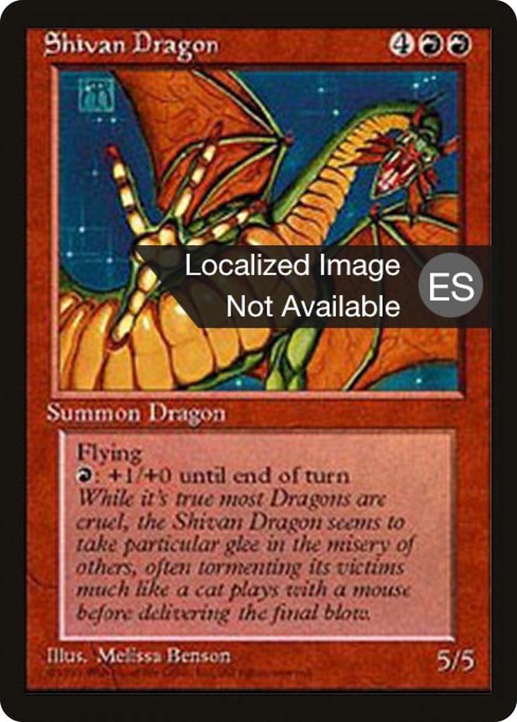 Shivan Dragon (4BB-220) - Fourth Edition Foreign Black Border - Premium MTG Single from Wizards of the Coast - Just $30.36! Shop now at Game Crave Tournament Store