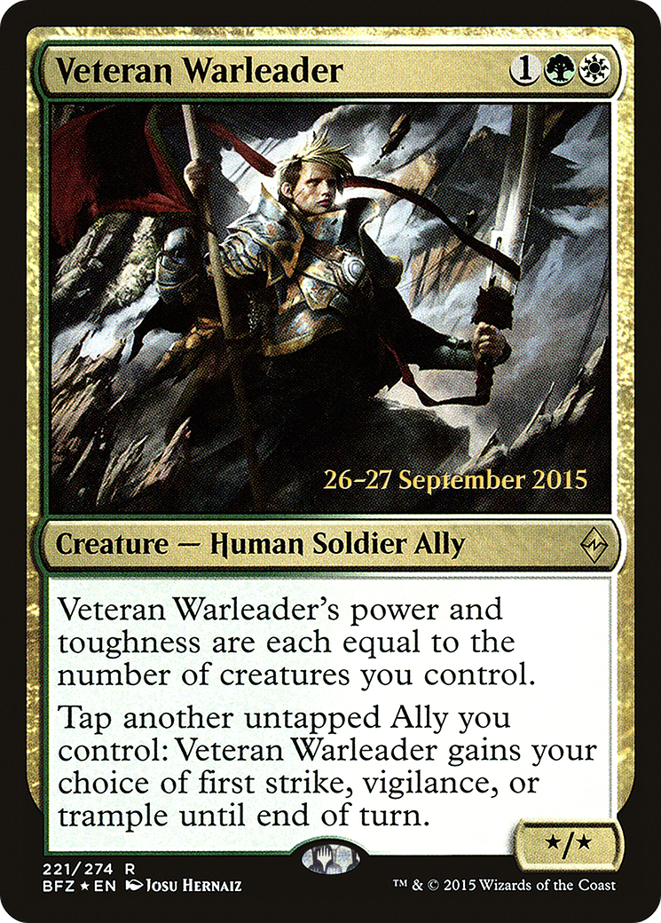 Veteran Warleader (PBFZ-221S) - Battle for Zendikar Promos Foil - Premium MTG Single from Wizards of the Coast - Just $0.27! Shop now at Game Crave Tournament Store