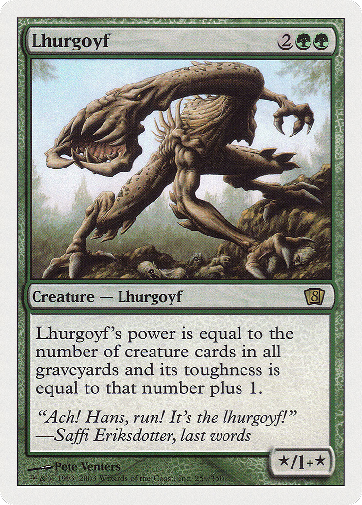 Lhurgoyf (8ED-259) - Eighth Edition - Premium MTG Single from Wizards of the Coast - Just $0.30! Shop now at Game Crave Tournament Store