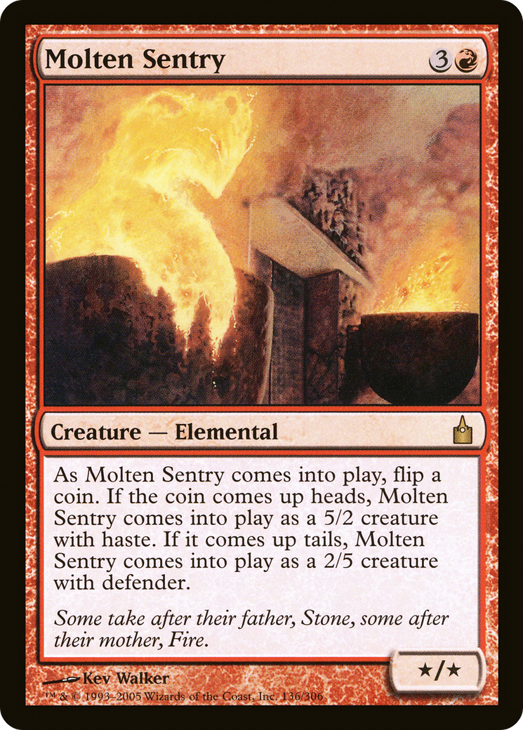 Molten Sentry (RAV-136) - Ravnica: City of Guilds Foil - Premium MTG Single from Wizards of the Coast - Just $0.16! Shop now at Game Crave Tournament Store