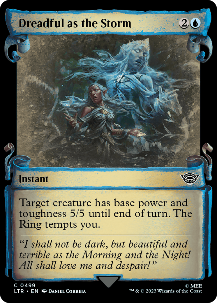 Dreadful as the Storm (LTR-499) - The Lord of the Rings: Tales of Middle-earth: (Showcase) Foil - Premium MTG Single from Wizards of the Coast - Just $0.08! Shop now at Game Crave Tournament Store