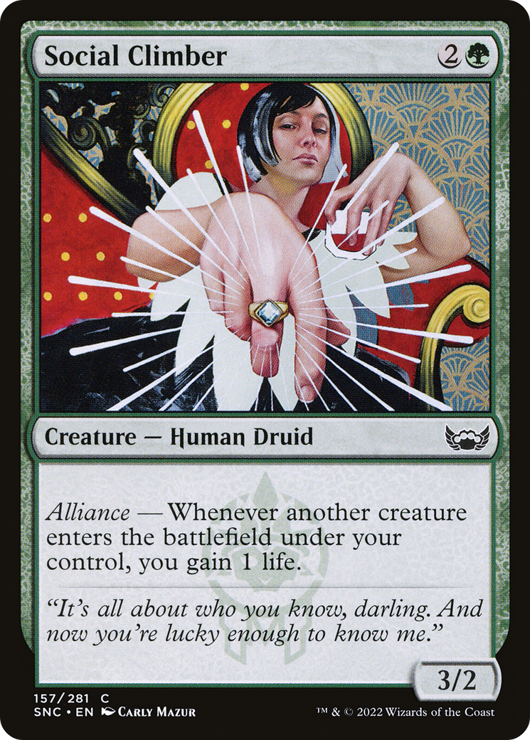 Social Climber (SNC-157) - Streets of New Capenna - Premium MTG Single from Wizards of the Coast - Just $0.08! Shop now at Game Crave Tournament Store