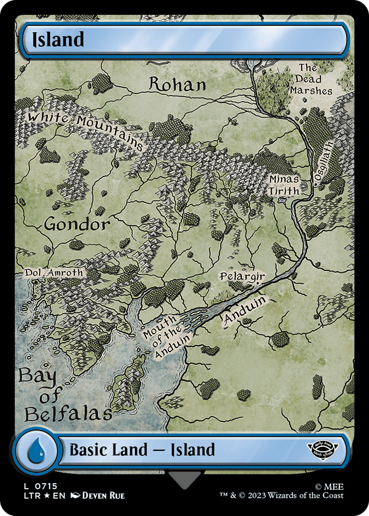 Island (LTR-715) - The Lord of the Rings: Tales of Middle-earth Foil - Premium MTG Single from Wizards of the Coast - Just $0.46! Shop now at Game Crave Tournament Store