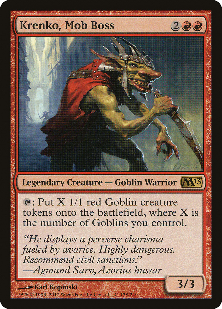 Krenko, Mob Boss (M13-138) - Magic 2013 Foil - Premium MTG Single from Wizards of the Coast - Just $2.79! Shop now at Game Crave Tournament Store