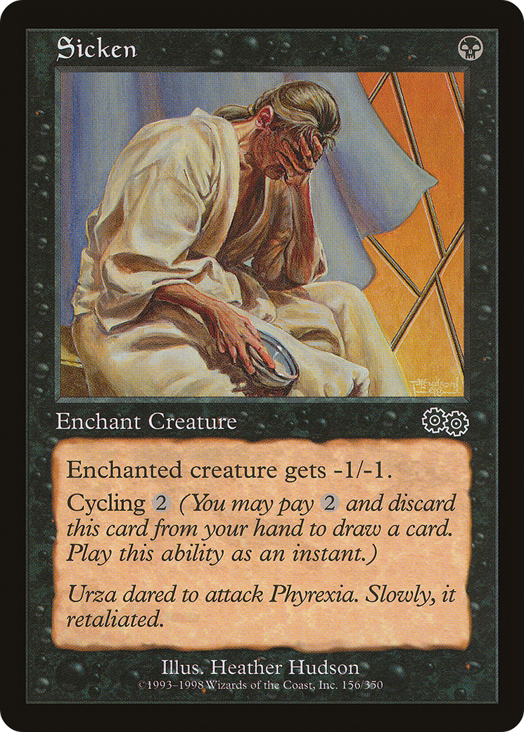 Sicken (USG-156) - Urza's Saga - Premium MTG Single from Wizards of the Coast - Just $0.08! Shop now at Game Crave Tournament Store
