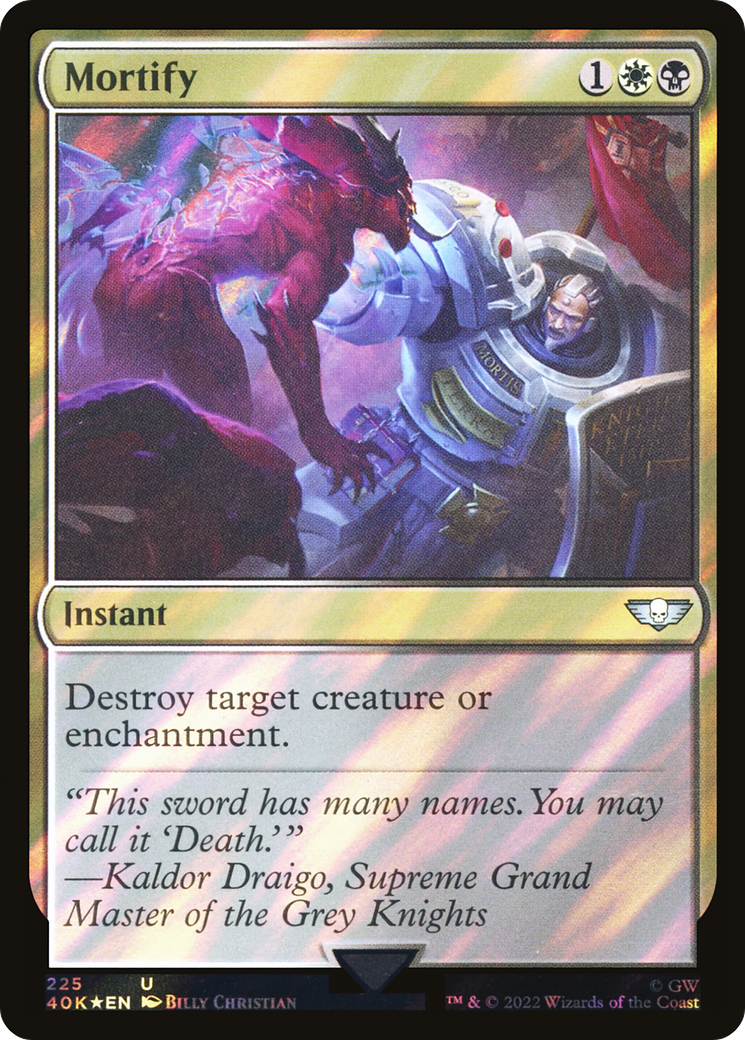 Mortify (40K-225★) - Warhammer 40,000 Commander Foil - Premium MTG Single from Wizards of the Coast - Just $0.38! Shop now at Game Crave Tournament Store