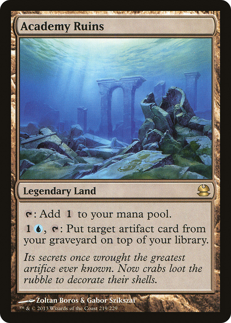 Academy Ruins (MMA-219) - Modern Masters - Premium MTG Single from Wizards of the Coast - Just $3.70! Shop now at Game Crave Tournament Store