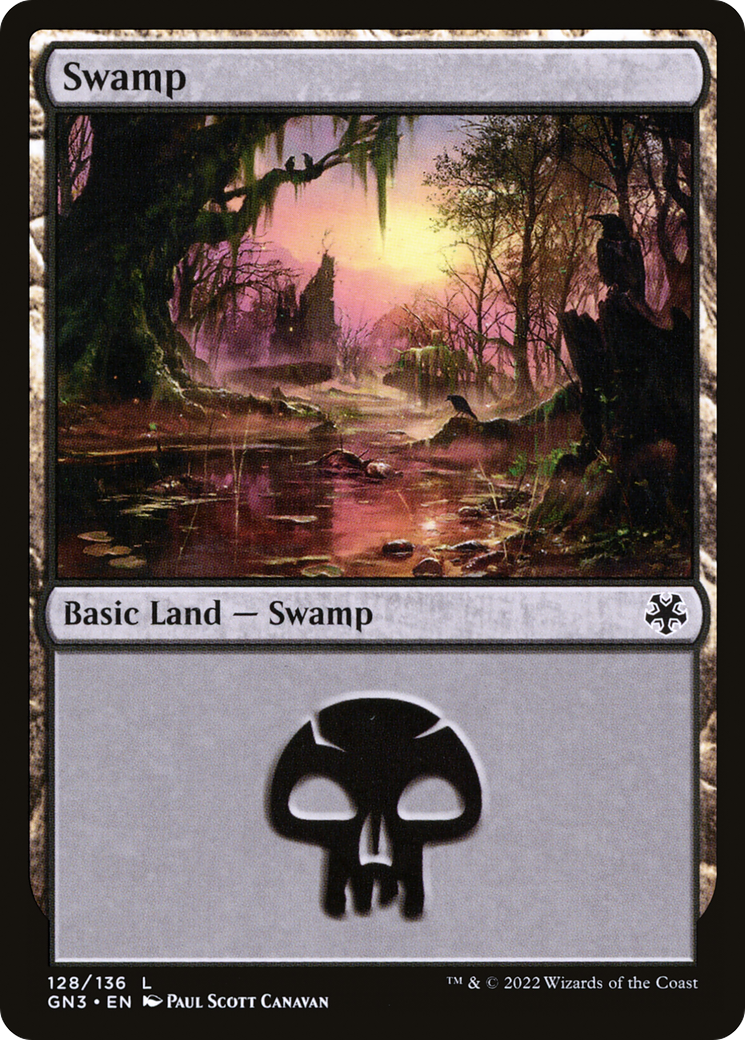 Swamp (GN3-128) - Game Night: Free-for-All - Premium MTG Single from Wizards of the Coast - Just $0.08! Shop now at Game Crave Tournament Store