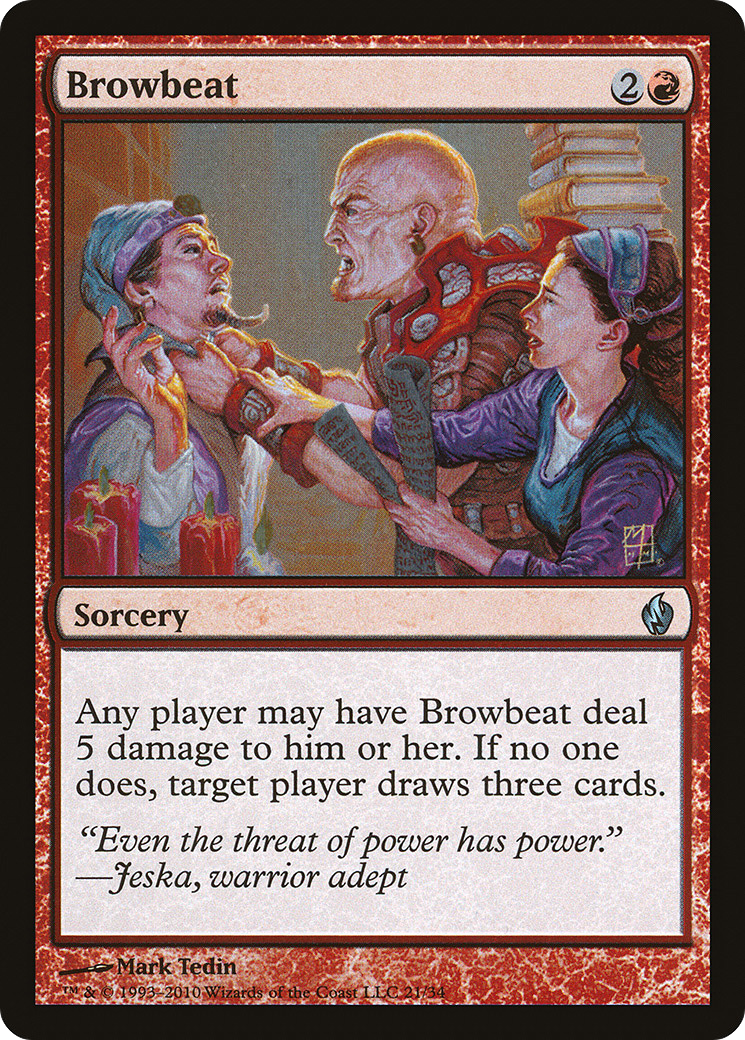 Browbeat (PD2-021) - Premium Deck Series: Fire and Lightning Foil - Premium MTG Single from Wizards of the Coast - Just $0.45! Shop now at Game Crave Tournament Store