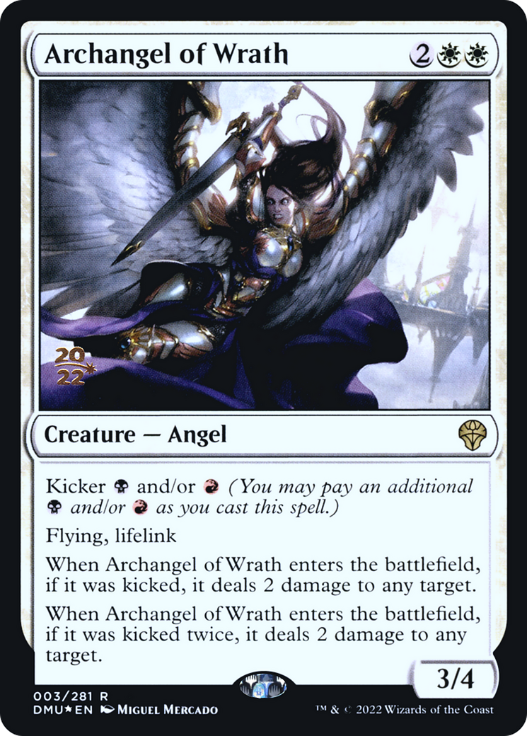 Archangel of Wrath (PDMU-03S) - Dominaria United Promos Foil - Premium MTG Single from Wizards of the Coast - Just $0.17! Shop now at Game Crave Tournament Store