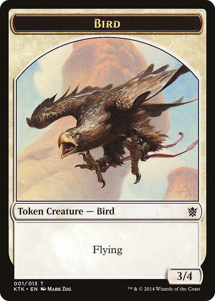 Bird (TKTK-001) - Khans of Tarkir Tokens - Premium MTG Single from Wizards of the Coast - Just $0.09! Shop now at Game Crave Tournament Store