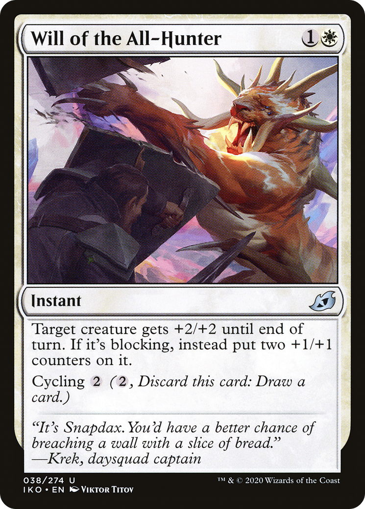 Will of the All-Hunter (IKO-038) - Ikoria: Lair of Behemoths - Premium MTG Single from Wizards of the Coast - Just $0.08! Shop now at Game Crave Tournament Store
