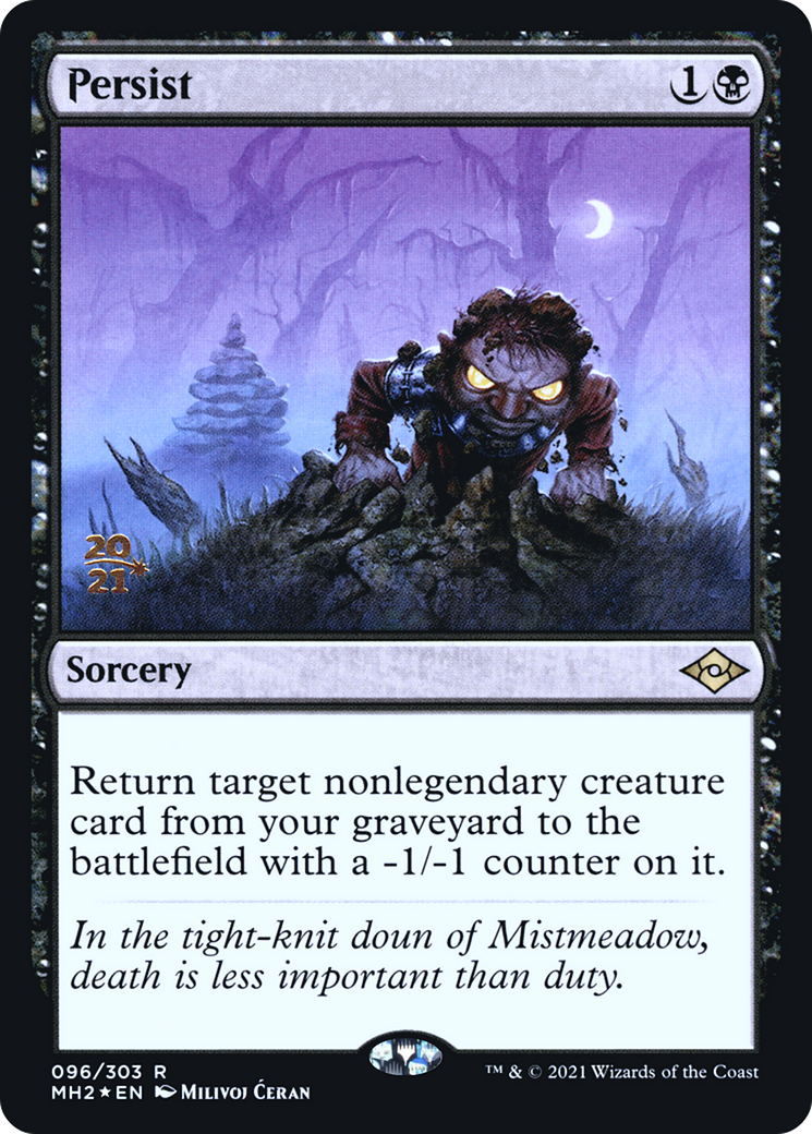 Persist (PMH2-96S) - Modern Horizons 2 Promos Foil - Premium MTG Single from Wizards of the Coast - Just $2.63! Shop now at Game Crave Tournament Store