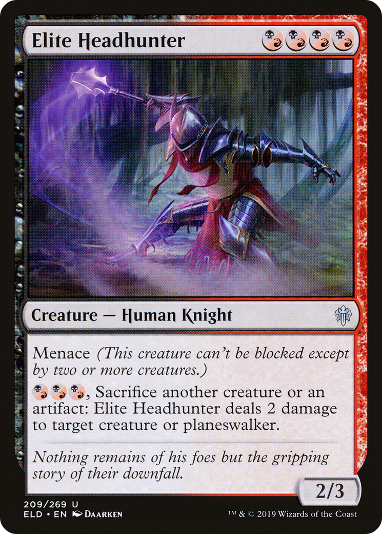 Elite Headhunter (ELD-209) - Throne of Eldraine Foil - Premium MTG Single from Wizards of the Coast - Just $0.08! Shop now at Game Crave Tournament Store