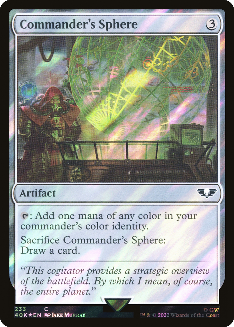 Commander's Sphere (40K-233★) - Warhammer 40,000 Commander Foil - Premium MTG Single from Wizards of the Coast - Just $0.11! Shop now at Game Crave Tournament Store