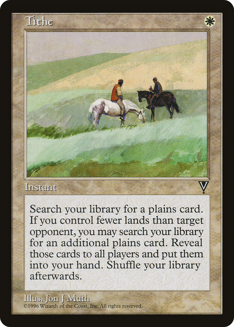 Tithe (VIS-023) - Visions - Premium MTG Single from Wizards of the Coast - Just $6.17! Shop now at Game Crave Tournament Store