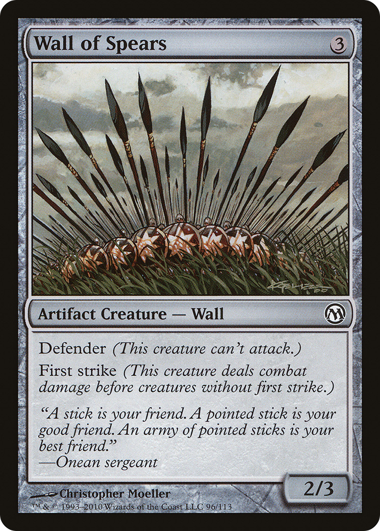 Wall of Spears (DPA-096) - Duels of the Planeswalkers - Premium MTG Single from Wizards of the Coast - Just $0.08! Shop now at Game Crave Tournament Store