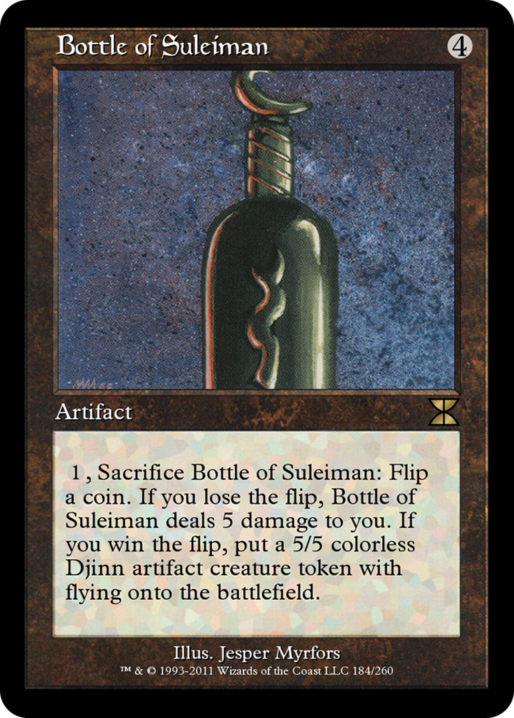 Bottle of Suleiman (ME4-184) - Masters Edition IV Foil - Premium MTG Single from Wizards of the Coast - Just $0! Shop now at Game Crave Tournament Store