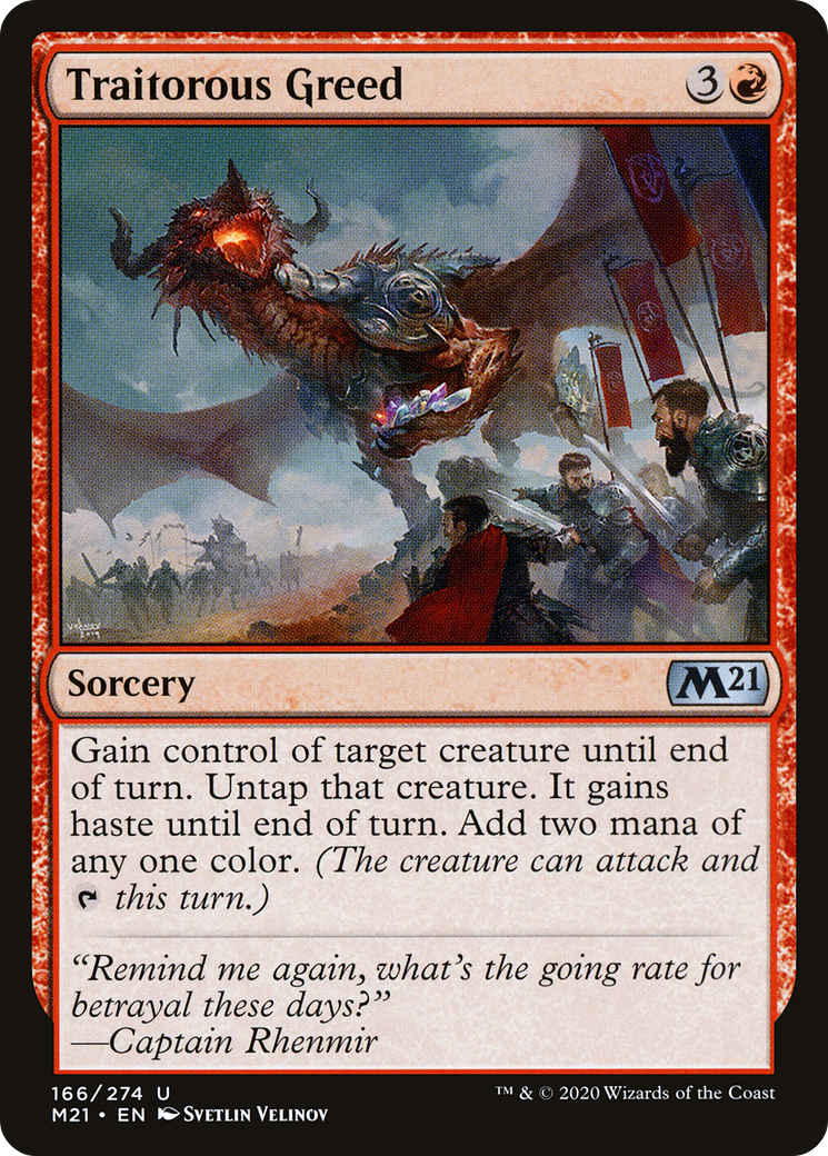 Traitorous Greed (M21-166) - Core Set 2021 - Premium MTG Single from Wizards of the Coast - Just $0.25! Shop now at Game Crave Tournament Store