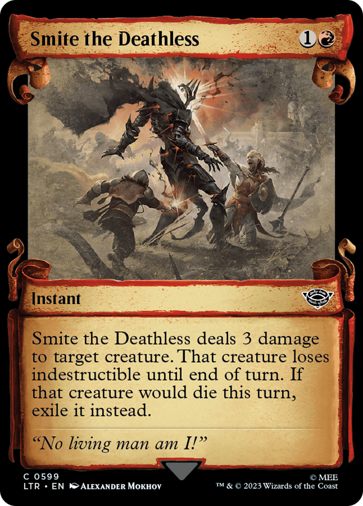 Smite the Deathless (LTR-599) - The Lord of the Rings: Tales of Middle-earth: (Showcase) - Premium MTG Single from Wizards of the Coast - Just $0.23! Shop now at Game Crave Tournament Store