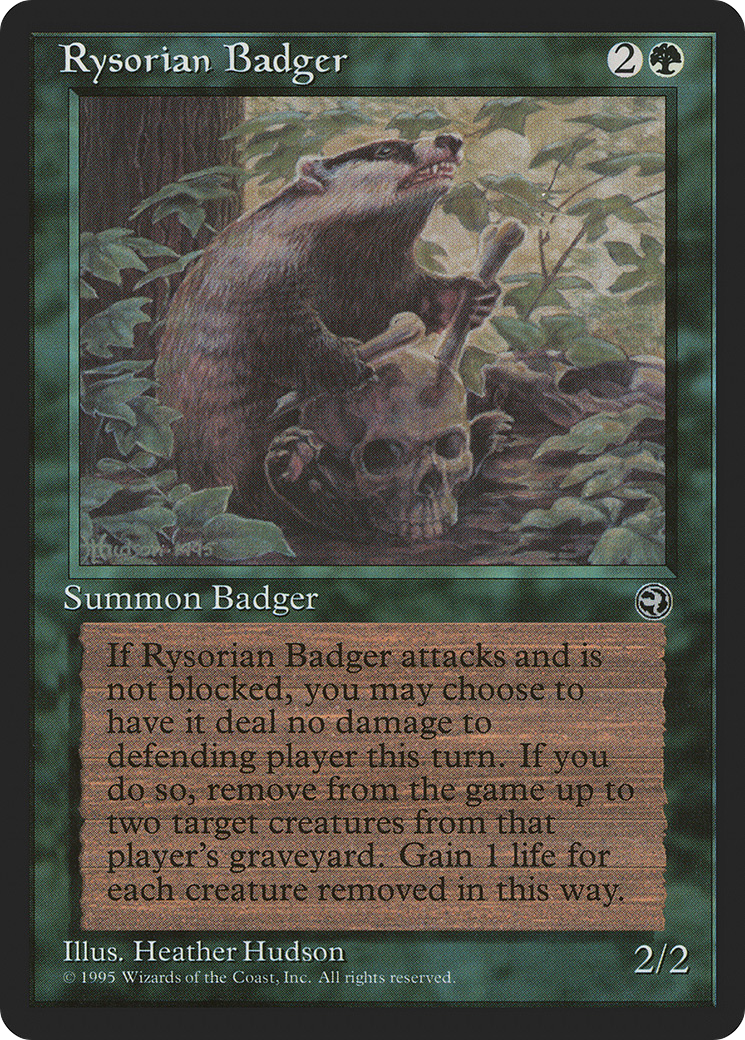 Rysorian Badger (HML-096) - Homelands - Premium MTG Single from Wizards of the Coast - Just $0.68! Shop now at Game Crave Tournament Store