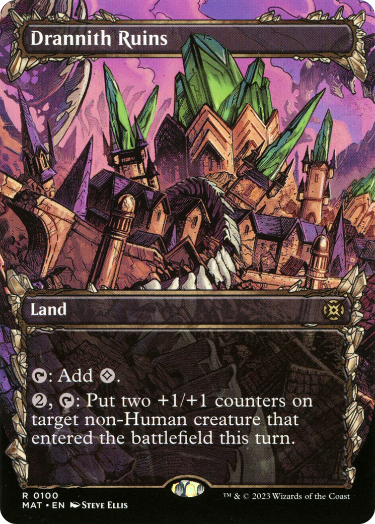 Drannith Ruins (MAT-100) - March of the Machine: The Aftermath: (Showcase) (Borderless) - Premium MTG Single from Wizards of the Coast - Just $0.16! Shop now at Game Crave Tournament Store