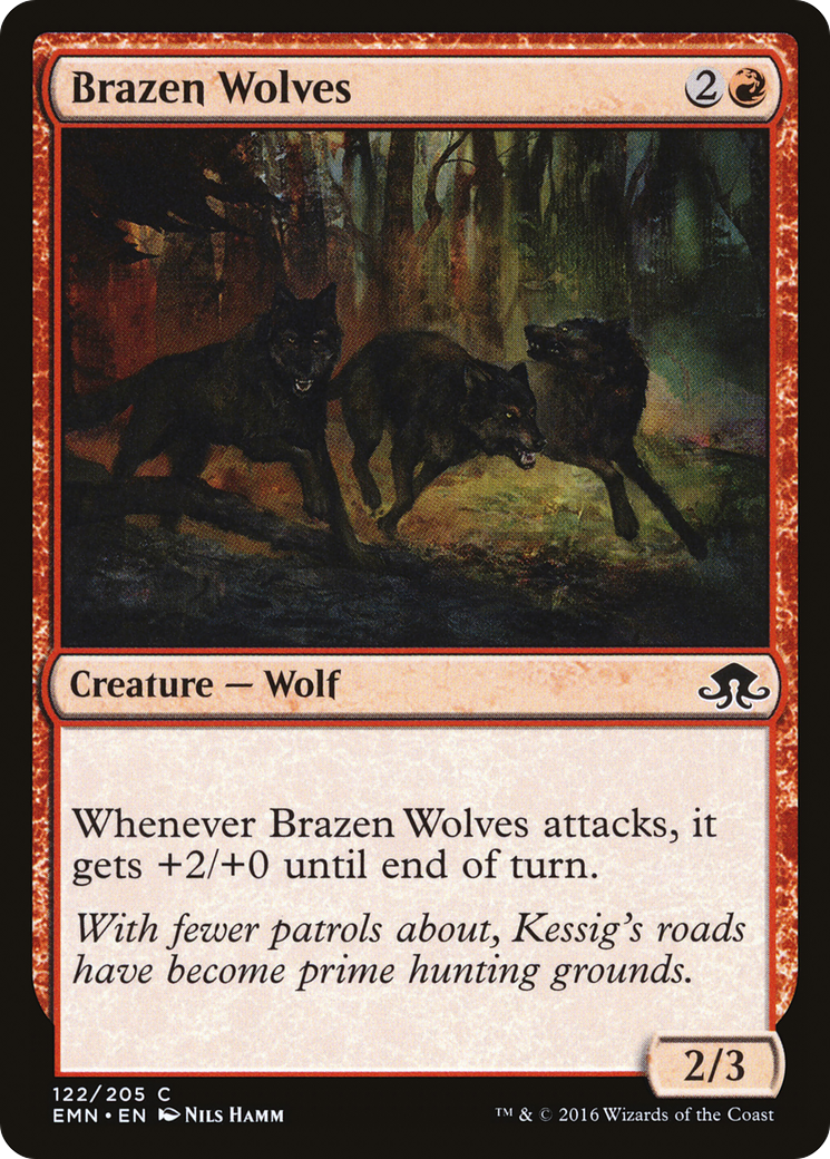 Brazen Wolves (EMN-122) - Eldritch Moon - Premium MTG Single from Wizards of the Coast - Just $0.08! Shop now at Game Crave Tournament Store