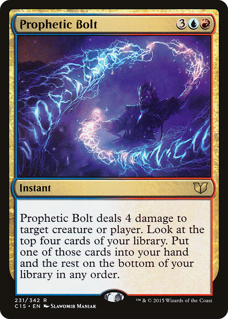 Prophetic Bolt (C15-231) - Commander 2015 - Premium MTG Single from Wizards of the Coast - Just $0.08! Shop now at Game Crave Tournament Store