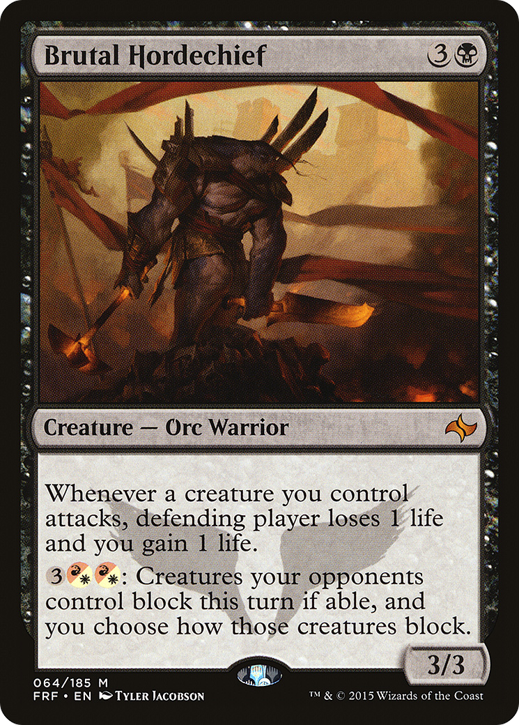 Brutal Hordechief (FRF-064) - Fate Reforged Foil - Premium MTG Single from Wizards of the Coast - Just $1.46! Shop now at Game Crave Tournament Store