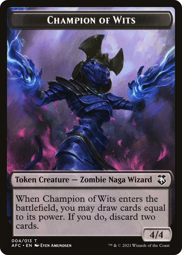 Champion of Wits (TAFC-004) - Forgotten Realms Commander Tokens - Premium MTG Single from Wizards of the Coast - Just $0! Shop now at Game Crave Tournament Store