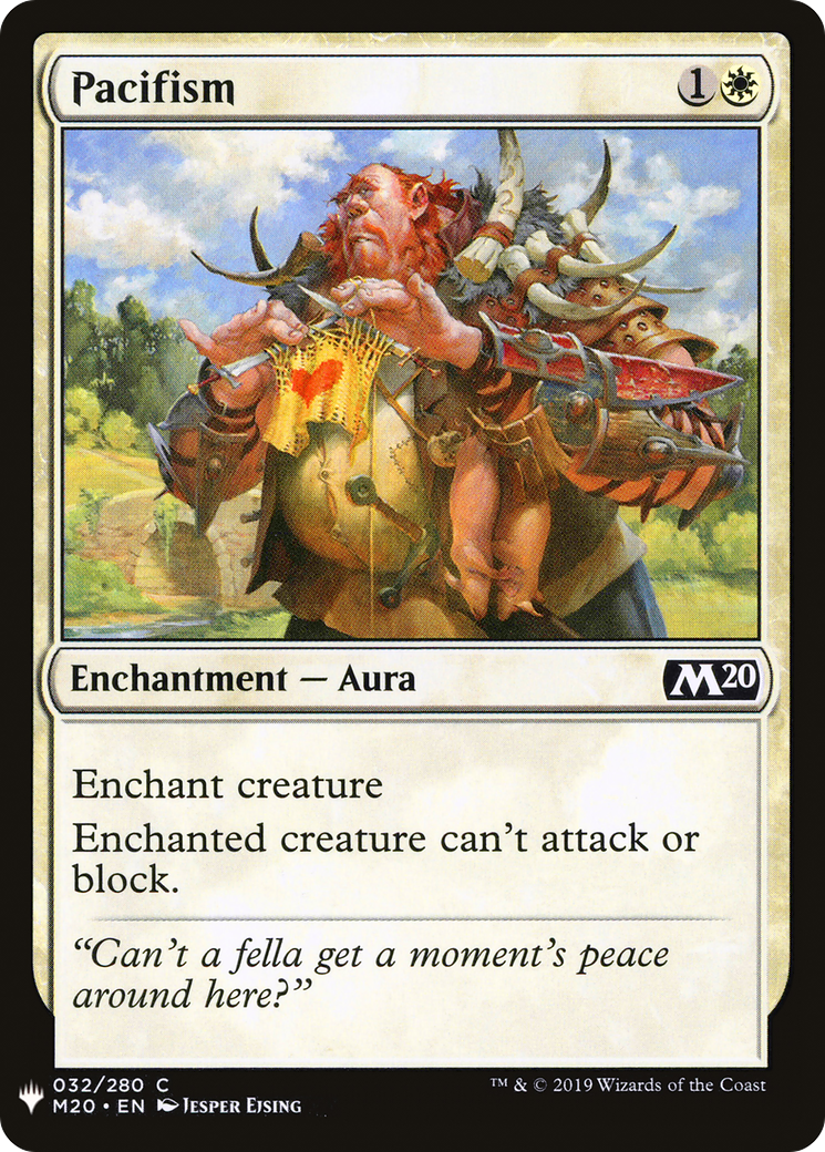 Pacifism (MB1-191) - Mystery Booster - Premium MTG Single from Wizards of the Coast - Just $0.08! Shop now at Game Crave Tournament Store