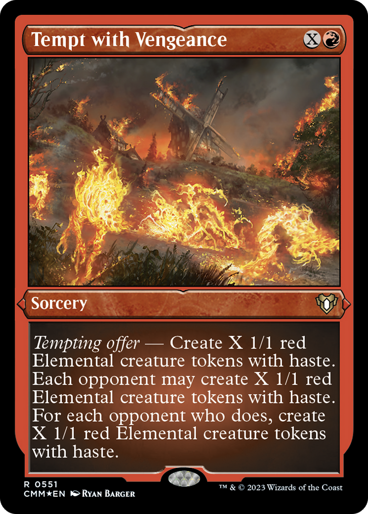 Tempt with Vengeance (CMM-551) - Commander Masters Etched Foil - Premium MTG Single from Wizards of the Coast - Just $1.04! Shop now at Game Crave Tournament Store