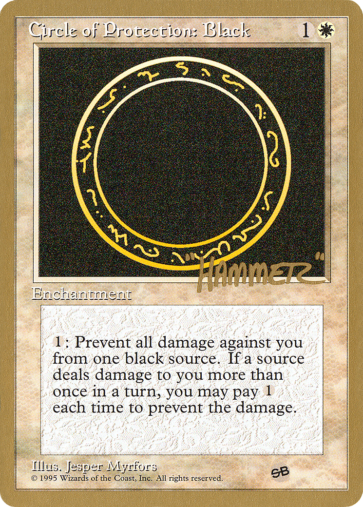 Circle of Protection: Black (PTC-SHR14SB) - Pro Tour Collector Set - Premium MTG Single from Wizards of the Coast - Just $0.08! Shop now at Game Crave Tournament Store