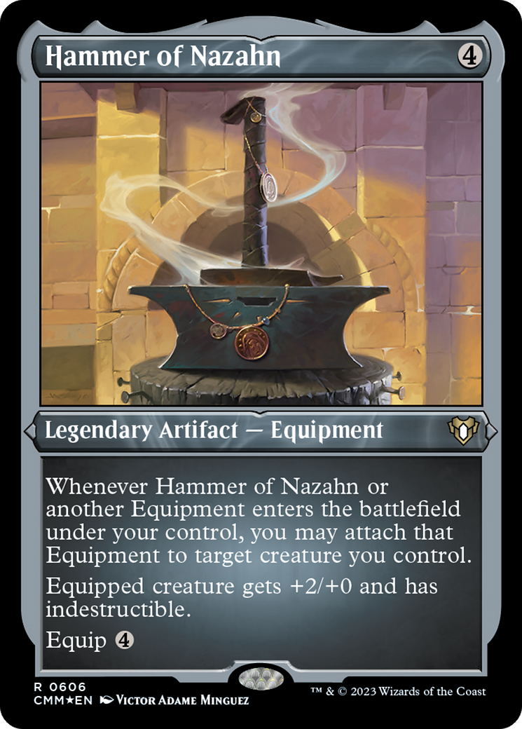 Hammer of Nazahn (CMM-606) - Commander Masters Etched Foil - Premium MTG Single from Wizards of the Coast - Just $5.83! Shop now at Game Crave Tournament Store