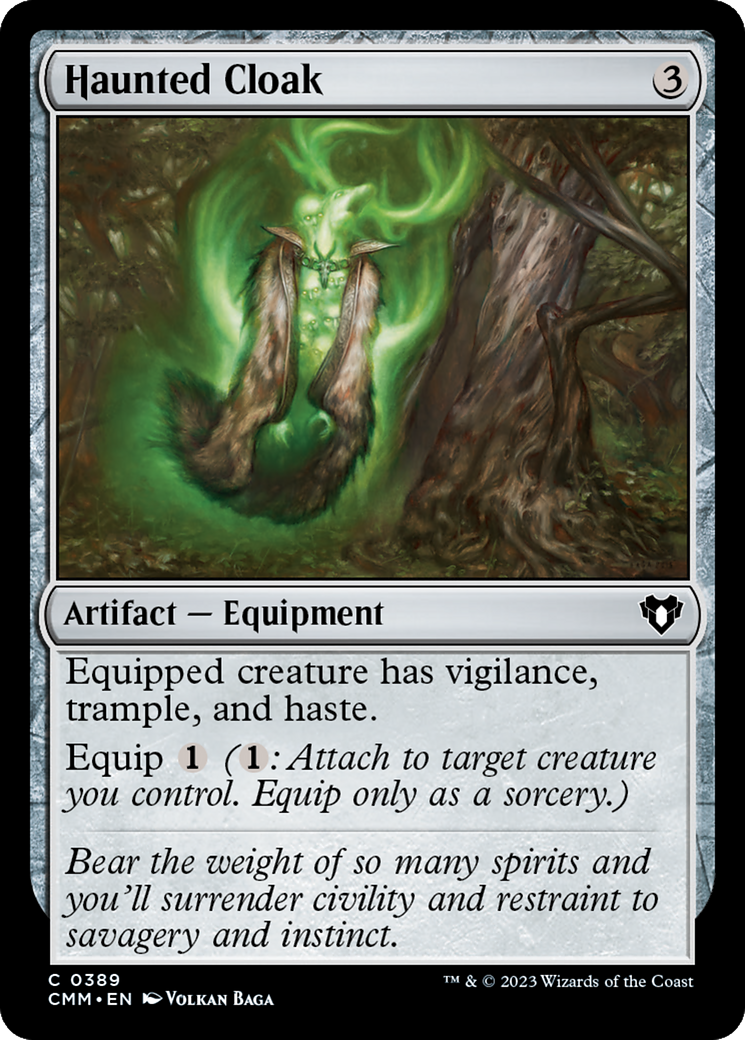 Haunted Cloak (CMM-389) - Commander Masters - Premium MTG Single from Wizards of the Coast - Just $0.08! Shop now at Game Crave Tournament Store
