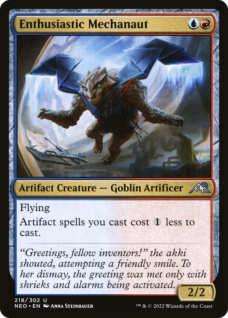 Enthusiastic Mechanaut (NEO-218) - Kamigawa: Neon Dynasty Foil - Premium MTG Single from Wizards of the Coast - Just $1.13! Shop now at Game Crave Tournament Store