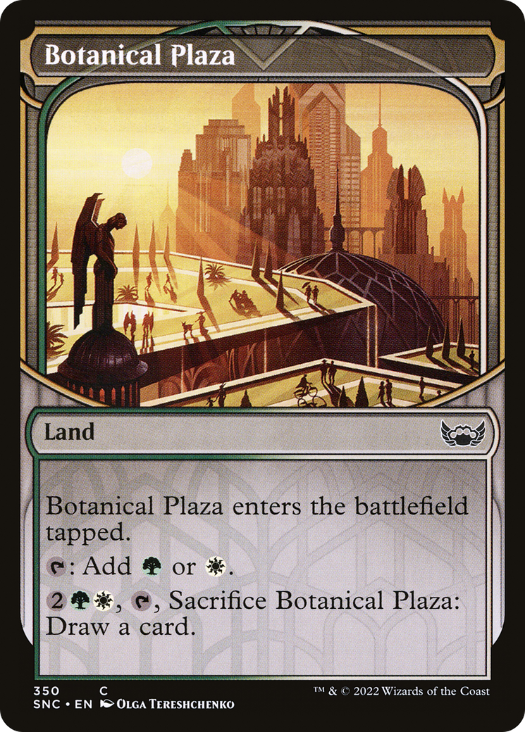 Botanical Plaza (SNC-350) - Streets of New Capenna: (Showcase) - Premium MTG Single from Wizards of the Coast - Just $0.25! Shop now at Game Crave Tournament Store