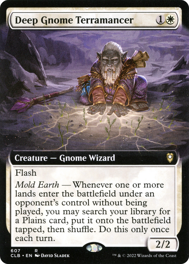 Deep Gnome Terramancer (CLB-607) - Commander Legends: Battle for Baldur's Gate: (Extended Art) - Premium MTG Single from Wizards of the Coast - Just $1.19! Shop now at Game Crave Tournament Store