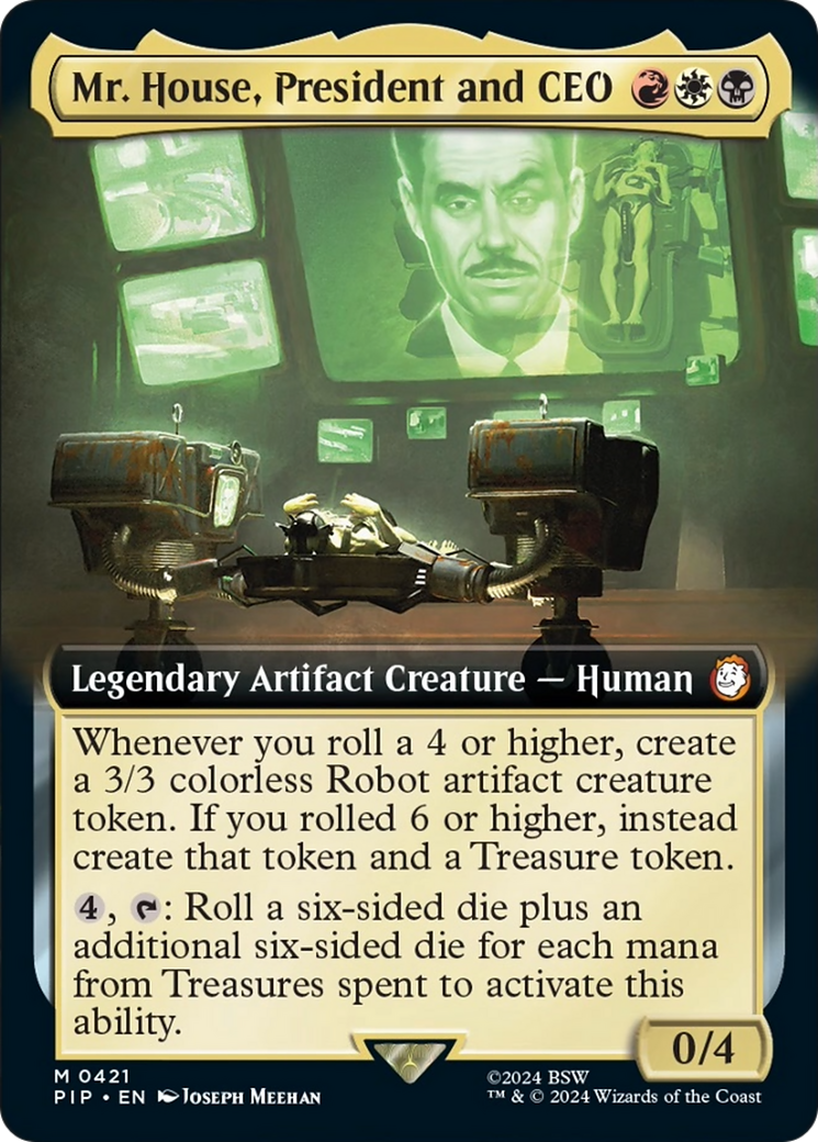 Mr. House, President and CEO (PIP-421) - Fallout: (Extended Art) - Premium MTG Single from Wizards of the Coast - Just $0.89! Shop now at Game Crave Tournament Store
